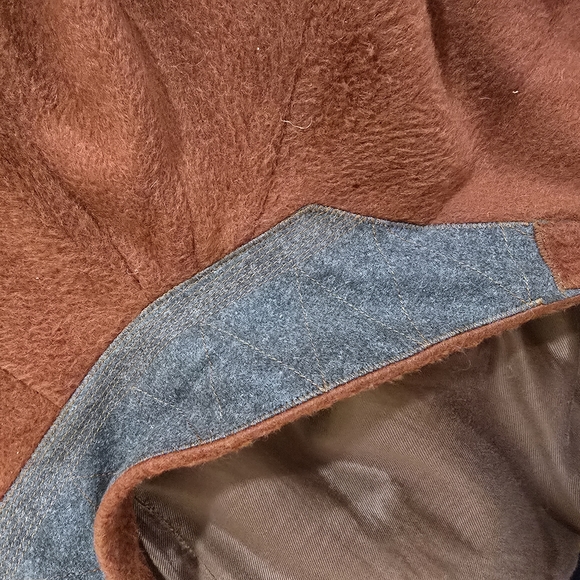 Women's Double-Breasted Rust Coat - Picture 6 of 7